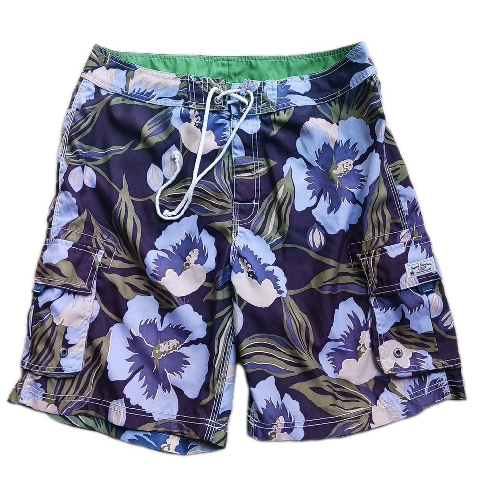 Vintage J Crew Floral Tropical Board Shorts Mens 34